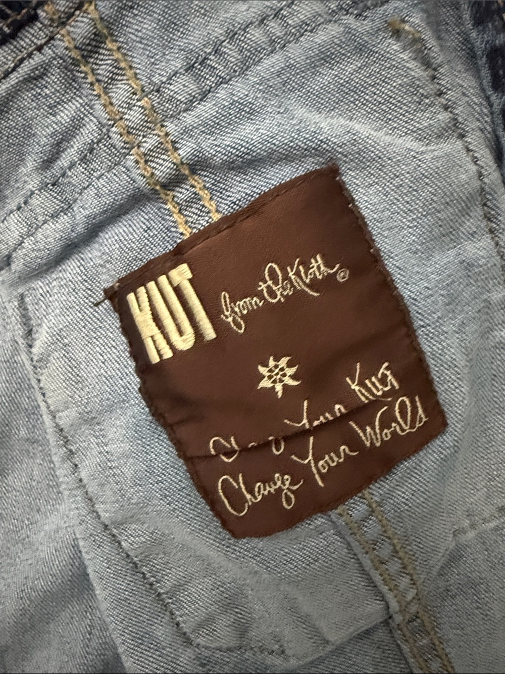 Kut from the Kloth Vintage Blue Denim Jean Jacket - Picture 4 of 9